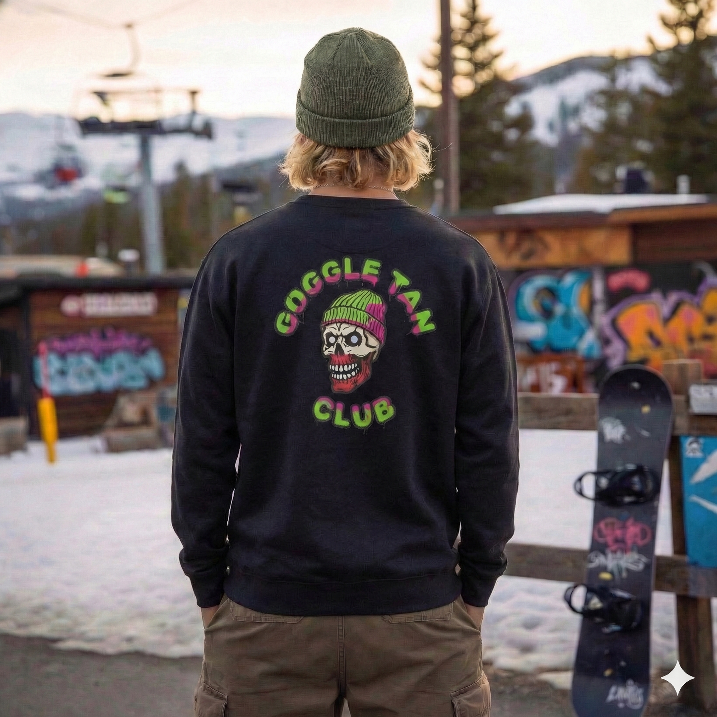 Shred Til Dead | Neon Drip Graphic Crewneck