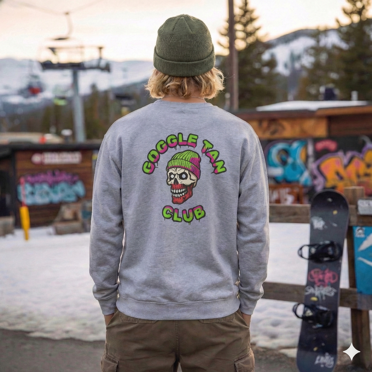 Shred Til Dead | Neon Drip Graphic Crewneck